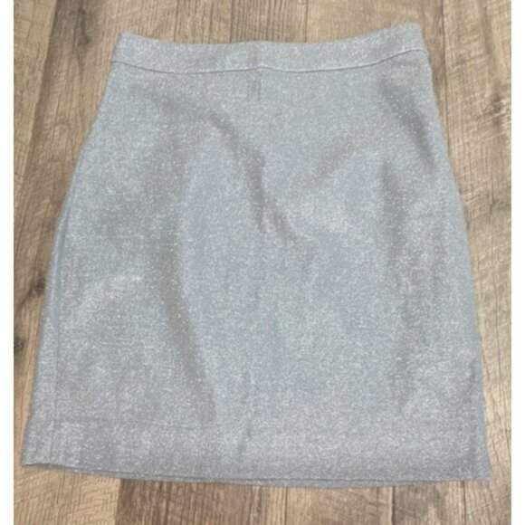 Diane Von Furstenberg Pencil Skirt Womens 6 Blue Shimmer Stretch Career Evening - Picture 1 of 9